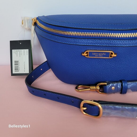 KATE SPADE Belt Bag Gramercy Medium Pebbled Leather – Blueberry color🎈⭐ - Picture 15 of 16